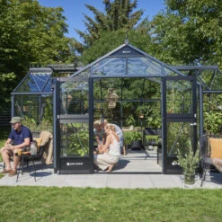 Serre De Jardin Orangerie 21,5m² En Aluminium Noir Et Verre Trempé 3mm - Juliana -Jardin Serre Boutique serre de jardin orangerie 215m en aluminium noir et verre trempe 3mm juliana 9