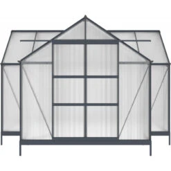 Serre De Jardin Orangerie B 12m² Anthracite En Polycarbonate 4mm + Embase Green Protect -Jardin Serre Boutique serre de jardin orangerie b 12m anthracite en polycarbonate 4mm embase green protect 2