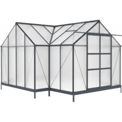 Serre De Jardin Orangerie B 12m² Anthracite En Polycarbonate 4mm + Embase Green Protect -Jardin Serre Boutique serre de jardin orangerie b 12m anthracite en polycarbonate 4mm embase green protect 3