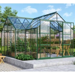 Serre De Jardin Orangerie Sirius 13m² En Aluminium émeraude Et Vitrage En Verre - Vitavia -Jardin Serre Boutique serre de jardin orangerie sirius 13m en aluminium emeraude et vitrage en verre vitavia 1