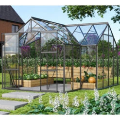 Serre De Jardin Orangerie Sirius 13m² En Aluminium Noir Et Vitrage En Verre - Vitavia -Jardin Serre Boutique serre de jardin orangerie sirius 13m en aluminium noir et vitrage en verre vitavia 2