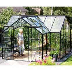 Serre De Jardin Orangerie Sirius 13m² En Aluminium Noir Et Vitrage En Verre - Vitavia -Jardin Serre Boutique serre de jardin orangerie sirius 13m en aluminium noir et vitrage en verre vitavia 3