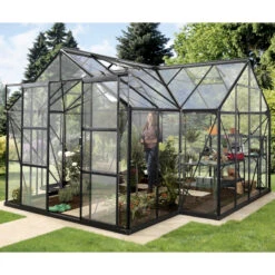 Serre De Jardin Orangerie Sirius 13m² En Aluminium Noir Et Vitrage En Verre - Vitavia -Jardin Serre Boutique serre de jardin orangerie sirius 13m en aluminium noir et vitrage en verre vitavia 6
