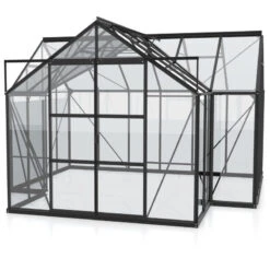 Serre De Jardin Orangerie Sirius 13m² En Aluminium Noir Et Vitrage En Verre - Vitavia -Jardin Serre Boutique serre de jardin orangerie sirius 13m en aluminium noir et vitrage en verre vitavia 7