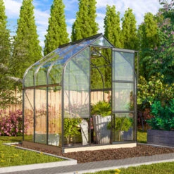 Serre De Jardin Orion 3,8m² En Aluminium Noir Et Verre De Sécurité 3mm - Vitavia -Jardin Serre Boutique serre de jardin orion 38m en aluminium noir et verre de securite 3mm vitavia 2