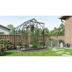Serre De Jardin Orion 3,8m² En Aluminium Noir Et Verre De Sécurité 3mm - Vitavia -Jardin Serre Boutique serre de jardin orion 38m en aluminium noir et verre de securite 3mm vitavia 4