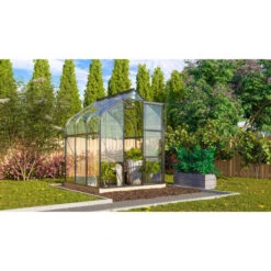 Serre De Jardin Orion 3,8m² En Aluminium Noir Et Verre De Sécurité 3mm - Vitavia -Jardin Serre Boutique serre de jardin orion 38m en aluminium noir et verre de securite 3mm vitavia 6
