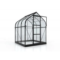 Serre De Jardin Orion 3,8m² En Aluminium Noir Et Verre De Sécurité 3mm - Vitavia -Jardin Serre Boutique serre de jardin orion 38m en aluminium noir et verre de securite 3mm vitavia 7
