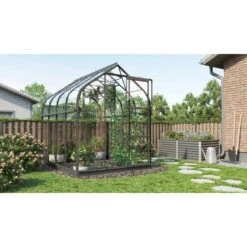 Serre De Jardin Orion 5m² En Aluminium Noir Et Verre De Sécurité 3mm - Vitavia -Jardin Serre Boutique serre de jardin orion 5m en aluminium noir et verre de securite 3mm vitavia 5
