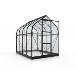 Serre De Jardin Orion 5m² En Aluminium Noir Et Verre De Sécurité 3mm - Vitavia -Jardin Serre Boutique serre de jardin orion 5m en aluminium noir et verre de securite 3mm vitavia 7