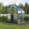 Serre De Jardin Planet 2,5m² En Aluminium émeraude Et Verre De Sécurité 3mm - Vitavia