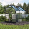 Serre De Jardin Planet 3,8m² En Aluminium Noir Et Verre De Sécurité 3mm - Vitavia -Jardin Serre Boutique serre de jardin planet 38m en aluminium noir et verre de securite 3mm vitavia