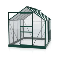 Serre De Jardin Planet 5m² En Aluminium émeraude Et Verre De Sécurité 3mm - Vitavia -Jardin Serre Boutique serre de jardin planet 5m en aluminium emeraude et verre de securite 3mm vitavia 1