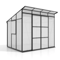 Serre De Jardin Playa 7,6m² En Aluminium Noir Et Polycarbonate 6mm - Vitavia -Jardin Serre Boutique serre de jardin playa 76m en aluminium noir et polycarbonate 6mm vitavia 1