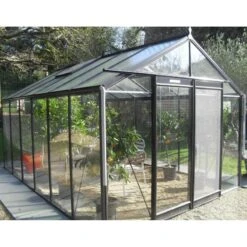 Serre De Jardin R306 BLACKLINE 13,62m² En Aluminium Flaqué Noir RAL 9005 Et Verre Trempé – ACD -Jardin Serre Boutique serre de jardin r306 blackline 1362m en aluminium flaque noir ral 9005 et verre trempe acd 3