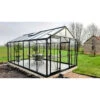 Serre De Jardin R307 BLACKLINE 15,88m² En Aluminium Laqué Noir RAL 9005 Et Verre Trempé – ACD