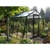 Serre De Jardin S104 BLACKLINE 9,12m² En Aluminium Laqué Noir RAL 9005 Et Verre Trempé – ACD