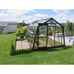Serre De Jardin S106 BLACKLINE 13,62m² En Aluminium Laqué Noir RAL 9005 Et Verre Trempé – ACD
