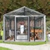 Serre De Jardin SUPRA 16,70m² En Aluminium Naturel Et Verre Trempé 4mm + Embase Incluse - Lams -Jardin Serre Boutique serre de jardin supra 1670m en aluminium naturel et verre trempe 4mm embase incluse lams