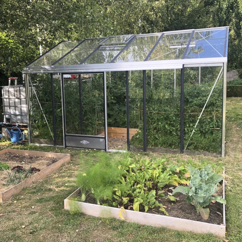 Serre De Jardin SUPRA 17,40m² En Aluminium Naturel Et Verre Trempé 4mm + Embase Incluse - Lams 22 Serre De Jardin SUPRA 17,40m² En Aluminium Naturel Et Verre Trempé 4mm + Embase Incluse - Lams – Image 20