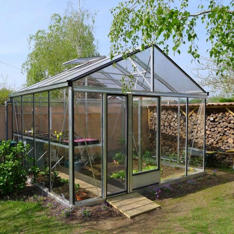 Serre De Jardin SUPRA 17,40m² En Aluminium Naturel Et Verre Trempé 4mm + Embase Incluse - Lams 3 Serre De Jardin SUPRA 17,40m² En Aluminium Naturel Et Verre Trempé 4mm + Embase Incluse - Lams