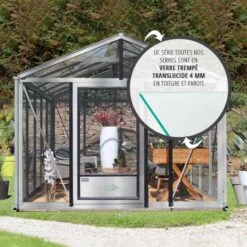 Serre De Jardin SUPRA 19m² En Aluminium Naturel Et Verre Trempé 4mm + Embase Incluse - Lams 21 Serre De Jardin SUPRA 19m² En Aluminium Naturel Et Verre Trempé 4mm + Embase Incluse - Lams -Jardin Serre Boutique serre de jardin supra 19m en aluminium naturel et verre trempe 4mm embase incluse lams 1