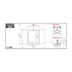 Serre De Jardin SUPRA 19m² En Aluminium Naturel Et Verre Trempé 4mm + Embase Incluse - Lams 26 Serre De Jardin SUPRA 19m² En Aluminium Naturel Et Verre Trempé 4mm + Embase Incluse - Lams -Jardin Serre Boutique serre de jardin supra 19m en aluminium naturel et verre trempe 4mm embase incluse lams 6