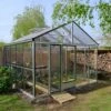 Serre De Jardin SUPRA 20,10m² En Aluminium Naturel Et Verre Trempé 4mm + Embase Incluse - Lams -Jardin Serre Boutique serre de jardin supra 2010m en aluminium naturel et verre trempe 4mm embase incluse lams