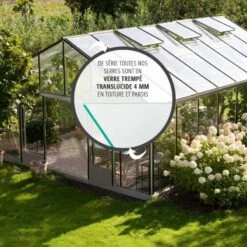 Serre De Jardin SUPRA 24,40m² En Aluminium Naturel Et Verre Trempé 4mm + Embase Incluse - Lams -Jardin Serre Boutique serre de jardin supra 2440m en aluminium naturel et verre trempe 4mm embase incluse lams 1