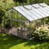 Serre De Jardin SUPRA 24,40m² En Aluminium Naturel Et Verre Trempé 4mm + Embase Incluse - Lams -Jardin Serre Boutique serre de jardin supra 2440m en aluminium naturel et verre trempe 4mm embase incluse lams