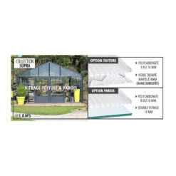 Serre De Jardin SUPRA 24,40m² En Aluminium Naturel Et Verre Trempé 4mm + Embase Incluse - Lams -Jardin Serre Boutique serre de jardin supra 2440m en aluminium naturel et verre trempe 4mm embase incluse lams 12