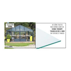 Serre De Jardin SUPRA 28,60m² En Aluminium Naturel Et Verre Trempé 4mm + Embase Incluse - Lams -Jardin Serre Boutique serre de jardin supra 2860m en aluminium naturel et verre trempe 4mm embase incluse lams 14
