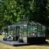 Serre De Jardin Sur Muret 13m² Anthracite En Verre Trempé Grand Oase - Juliana 2 Serre De Jardin Sur Muret 13m² Anthracite En Verre Trempé Grand Oase - Juliana -Jardin Serre Boutique serre de jardin sur muret 13m anthracite en verre trempe grand oase juliana