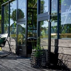 Serre De Jardin Sur Muret 13m² Anthracite En Verre Trempé Grand Oase - Juliana -Jardin Serre Boutique serre de jardin sur muret 13m anthracite en verre trempe grand oase juliana 4