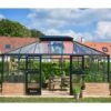 Serre De Jardin Sur Muret 18,8m² Anthracite En Verre Trempé Grand Oase - Juliana -Jardin Serre Boutique serre de jardin sur muret 188m anthracite en verre trempe grand oase juliana