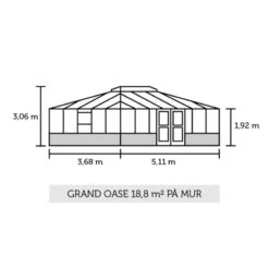 Serre De Jardin Sur Muret 18,8m² Anthracite En Verre Trempé Grand Oase - Juliana -Jardin Serre Boutique serre de jardin sur muret 188m anthracite en verre trempe grand oase juliana 14