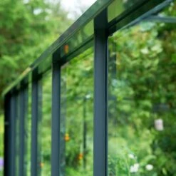 Serre De Jardin Sur Muret 18,8m² Anthracite En Verre Trempé Grand Oase - Juliana -Jardin Serre Boutique serre de jardin sur muret 188m anthracite en verre trempe grand oase juliana 5