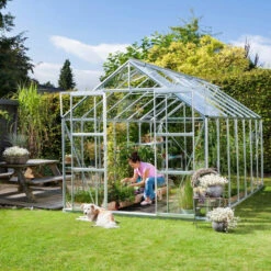 Serre De Jardin Uranus 11,5m² En Alu Anodisé Et Verre De Sécurité 3mm - Vitavia -Jardin Serre Boutique serre de jardin uranus 115m en alu anodise et verre de securite 3mm vitavia 1
