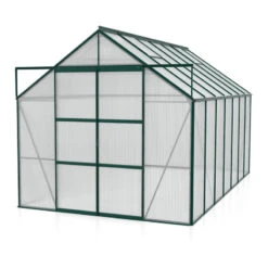 Serre De Jardin Uranus 11,5m² En Alu émeraude Et Panneaux De PC 4mm - Vitavia -Jardin Serre Boutique serre de jardin uranus 115m en alu emeraude et panneaux de pc 4mm vitavia 3