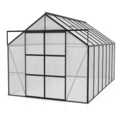 Serre De Jardin Uranus 11,5m² En Alu Noir Et Panneaux De PC 6mm - Vitavia -Jardin Serre Boutique serre de jardin uranus 115m en alu noir et panneaux de pc 6mm vitavia 4