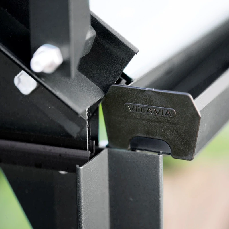 Serre De Jardin Uranus 6,7m² En Alu Noir Et Verre De Sécurité 3mm - Vitavia 7 Serre De Jardin Uranus 6,7m² En Alu Noir Et Verre De Sécurité 3mm - Vitavia – Image 5
