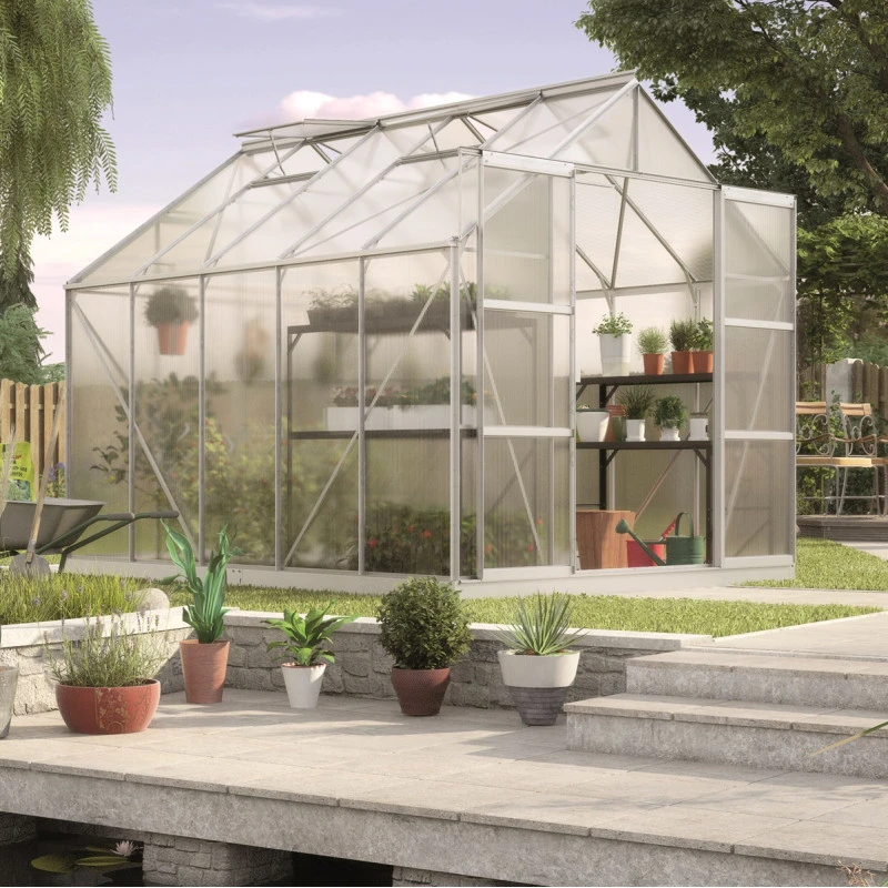 Serre De Jardin Uranus 8,3m² En Alu Anodisé Et Panneaux De PC 4mm - Vitavia 3 Serre De Jardin Uranus 8,3m² En Alu Anodisé Et Panneaux De PC 4mm - Vitavia
