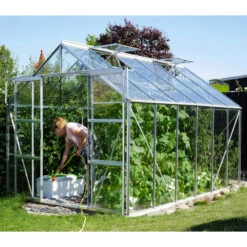 Serre De Jardin Uranus 9,9m² En Alu Anodisé Et Verre De Sécurité 3mm - Vitavia -Jardin Serre Boutique serre de jardin uranus 99m en alu anodise et verre de securite 3mm vitavia 2