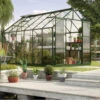 Serre De Jardin Uranus 9,9m² En Alu émeraude Et Verre De Sécurité 3mm - Vitavia