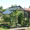 Serre De Jardin Uranus 9,9m² En Alu Noir Et Verre De Sécurité 3mm - Vitavia -Jardin Serre Boutique serre de jardin uranus 99m en alu noir et verre de securite 3mm vitavia