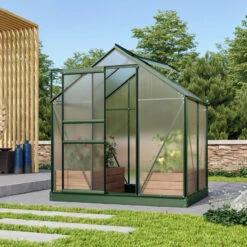 Serre De Jardin Venus 2,5m² En Aluminium émeraude Et Panneaux De Polycarbonate 4mm - Vitavia -Jardin Serre Boutique serre de jardin venus 25m en aluminium emeraude et panneaux de polycarbonate 4mm vitavia 1