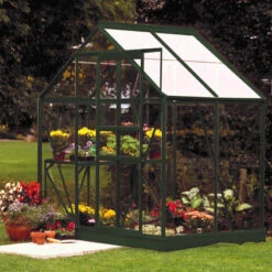 Serre De Jardin Venus 2,5m² En Aluminium émeraude Et Verre De Sécurité 3mm - Vitavia -Jardin Serre Boutique serre de jardin venus 25m en aluminium emeraude et verre de securite 3mm vitavia 1