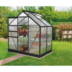 Serre De Jardin Venus 2,5m² En Aluminium Noir Et Panneaux De Polycarbonate 4mm - Vitavia -Jardin Serre Boutique serre de jardin venus 25m en aluminium noir et panneaux de polycarbonate 4mm vitavia 2