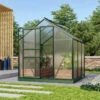 Serre De Jardin Venus 3,8m² En Aluminium émeraude Et Polycarbonate 4mm - Vitavia -Jardin Serre Boutique serre de jardin venus 38m en aluminium emeraude et polycarbonate 4mm vitavia
