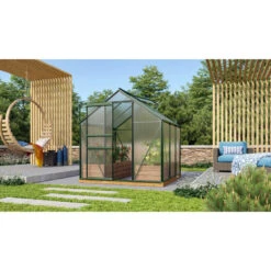 Serre De Jardin Venus 3,8m² En Aluminium émeraude Et Polycarbonate 4mm - Vitavia -Jardin Serre Boutique serre de jardin venus 38m en aluminium emeraude et polycarbonate 4mm vitavia 2